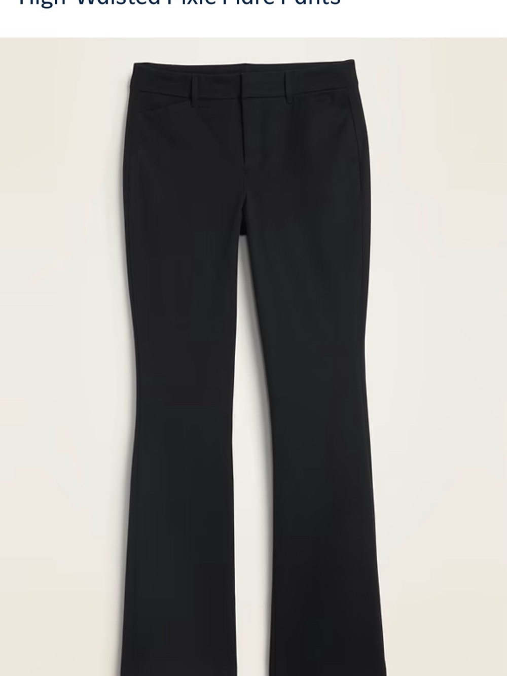High-Waisted Black Flare Pants